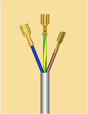 zakończone konektorami