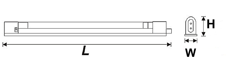 MDZ 6001R - Drehbare LED Langfeldleuchte für 230V 